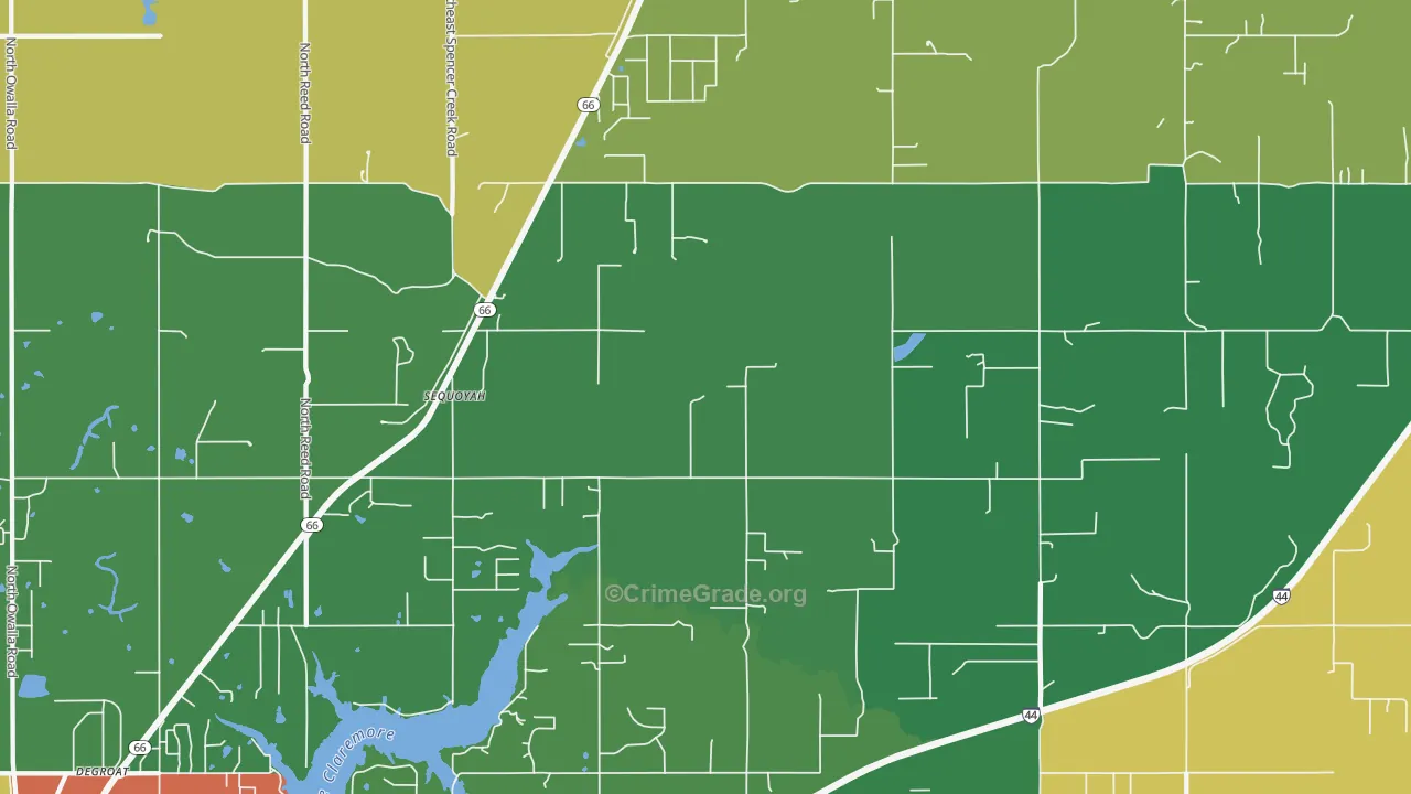 Foyil, OK Map of Theft Rates