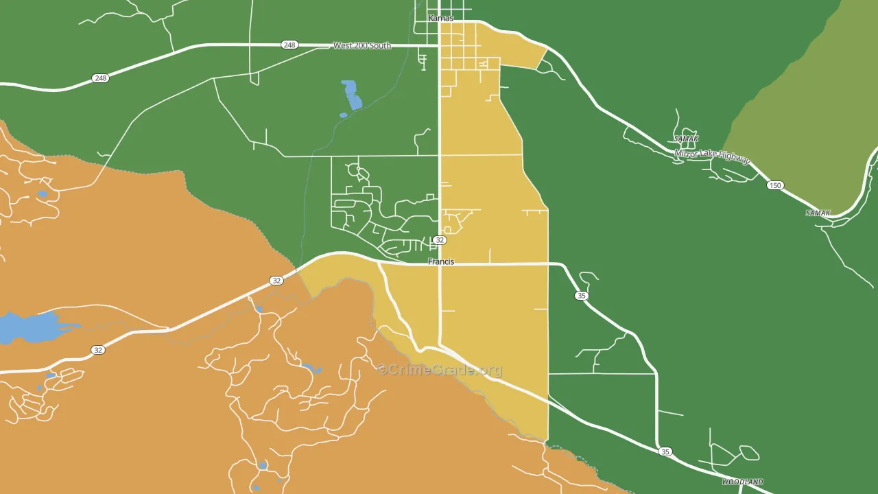 Francis, UT Map of Theft Rates