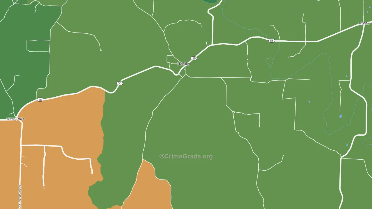 Franklin, AR Map of Theft Rates