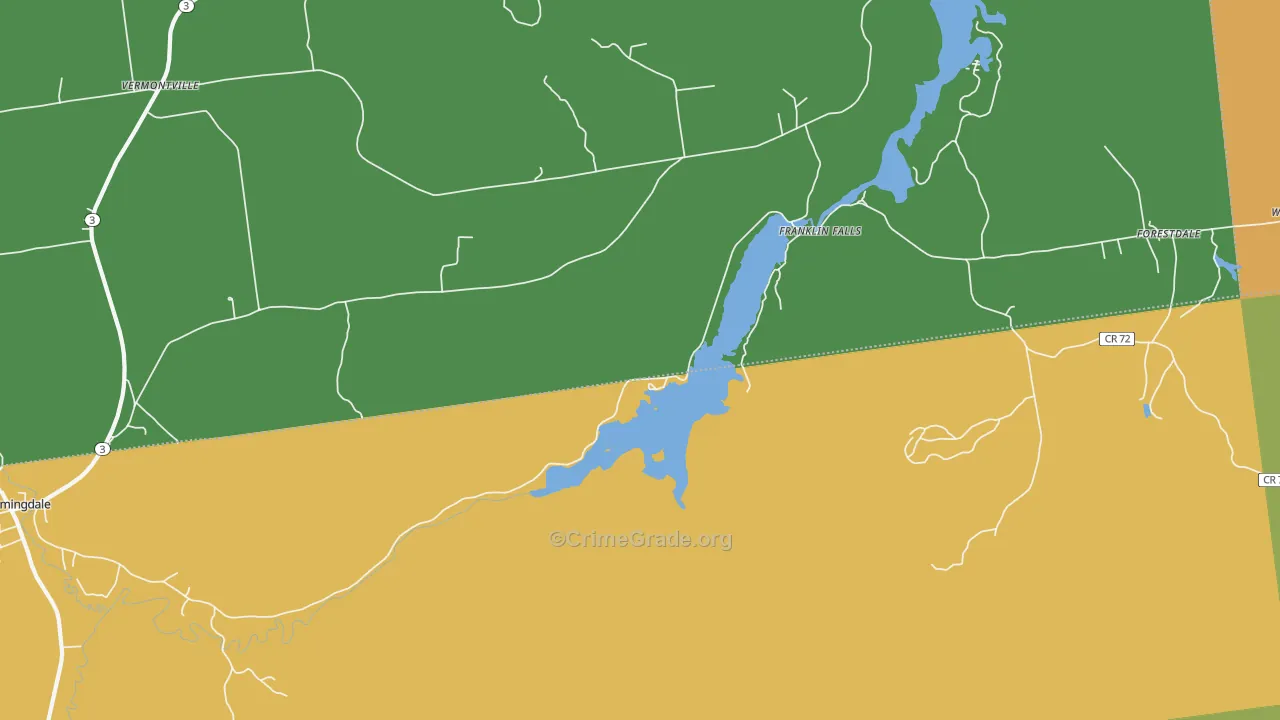 Franklin Falls, NY Map of Theft Rates