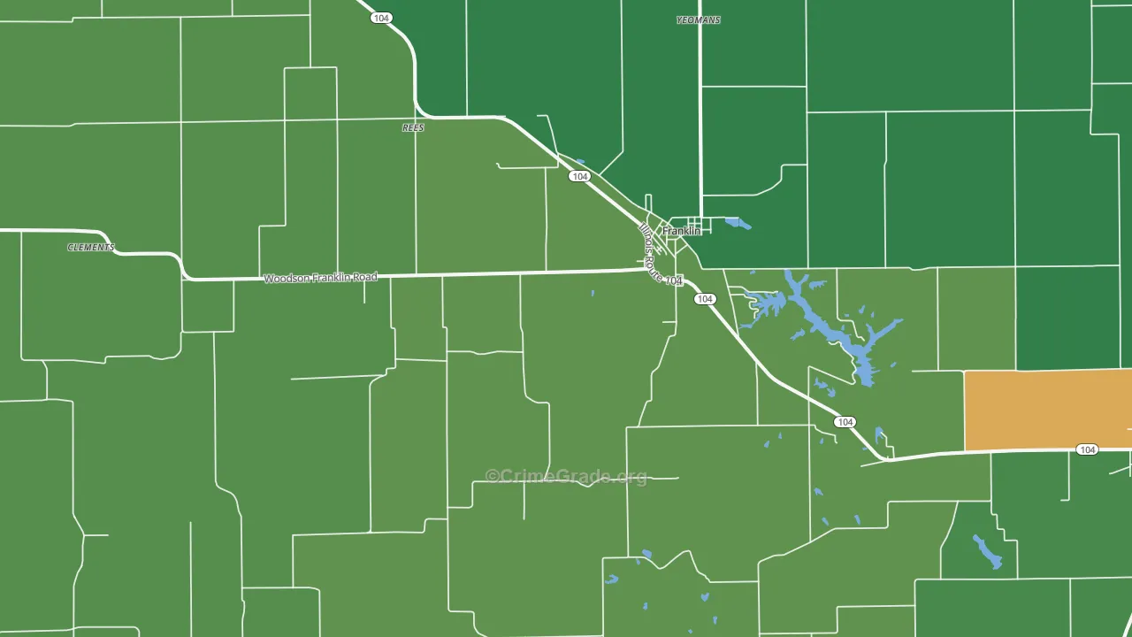 Franklin, IL Map of Theft Rates