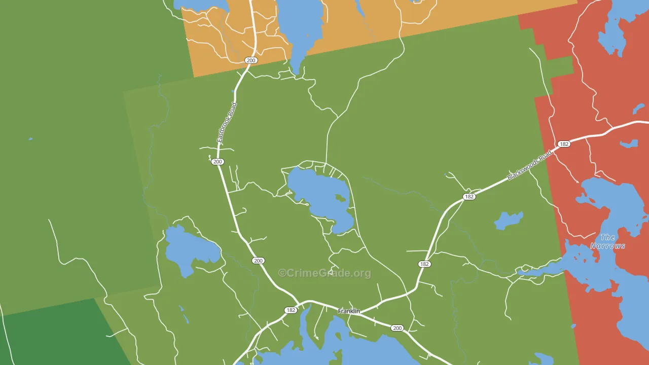 Franklin, ME Map of Theft Rates