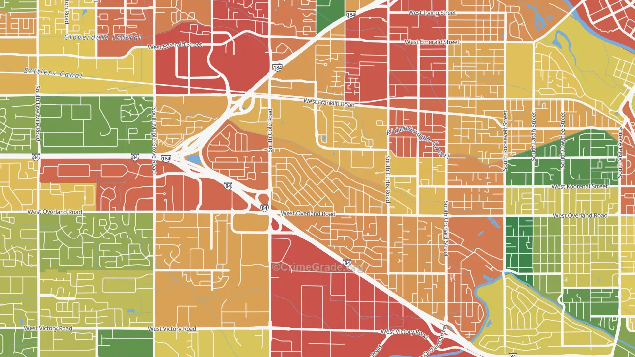 Franklin Randolph, Boise, ID Map of Theft Rates