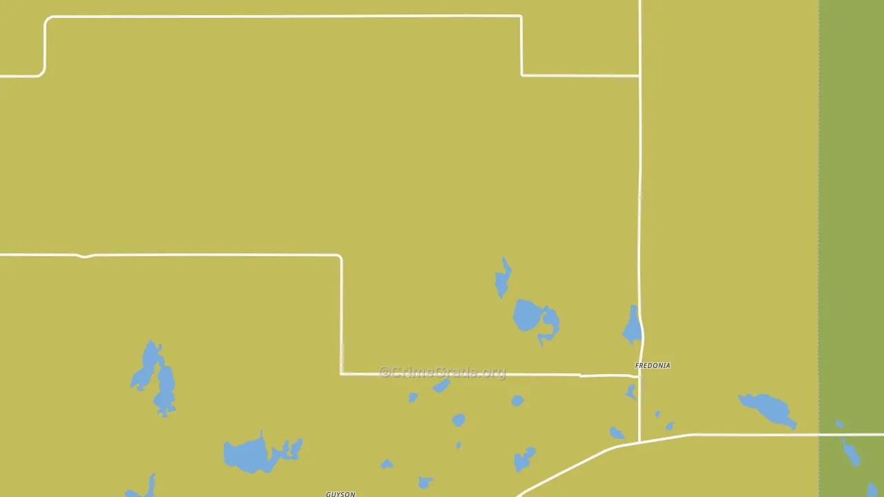 Fredonia, ND Map of Theft Rates