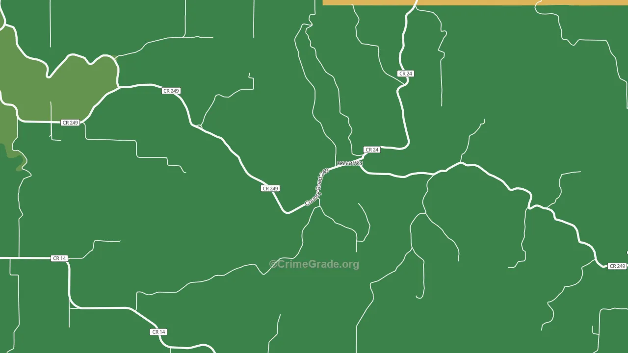 Freeburg, MN Map of Theft Rates
