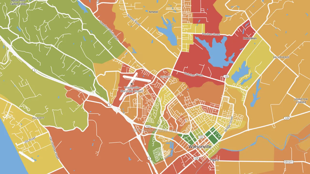 Freedom, CA Map of Theft Rates