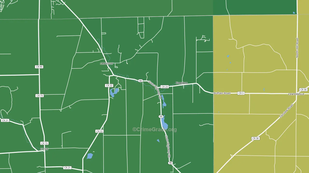 Freedom, NY Map of Theft Rates