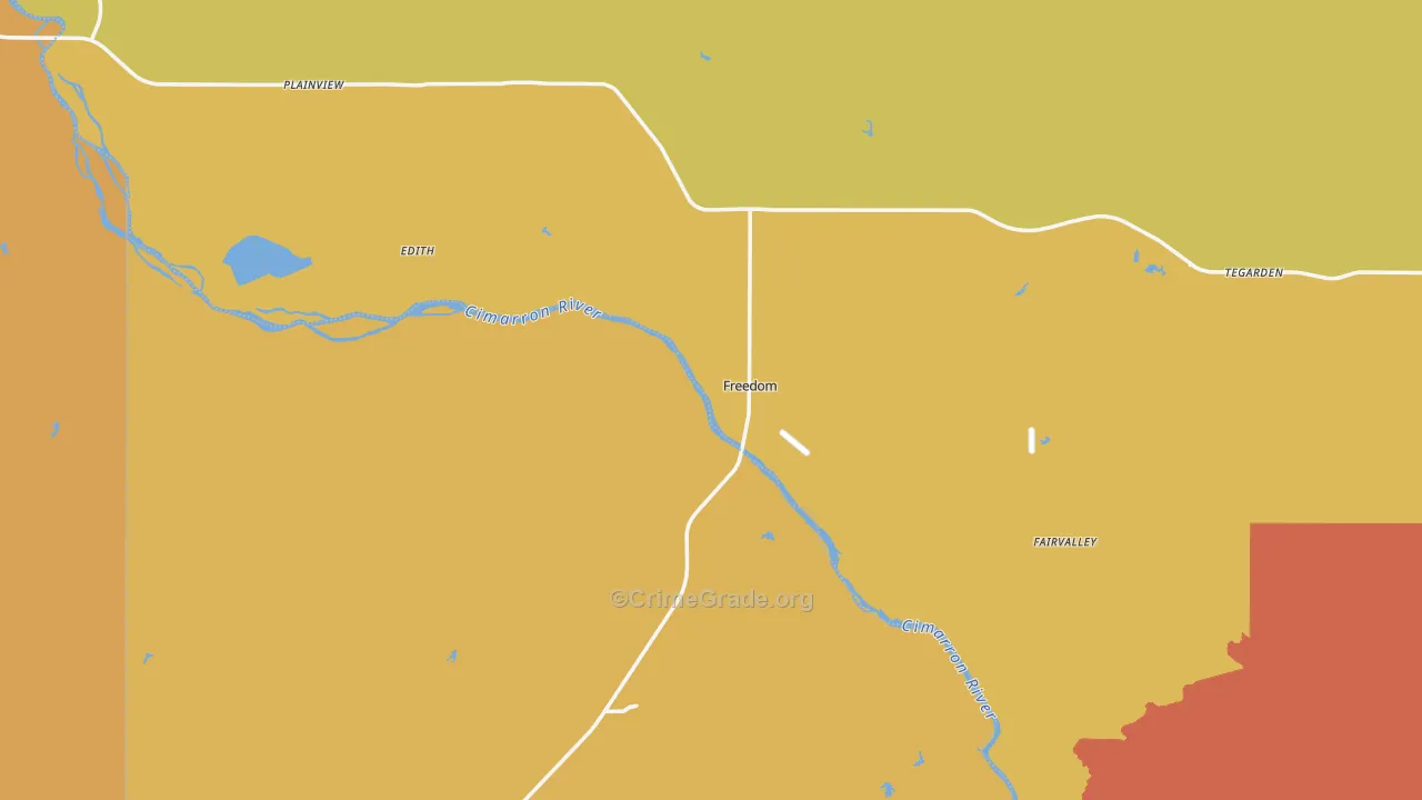 Freedom, OK Map of Theft Rates