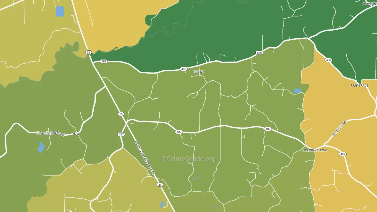 Freeny, MS Map of Theft Rates