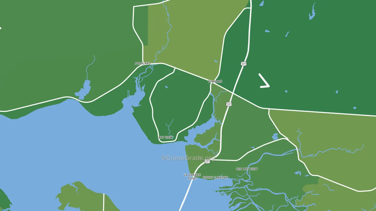 Freeport, FL Map of Theft Rates