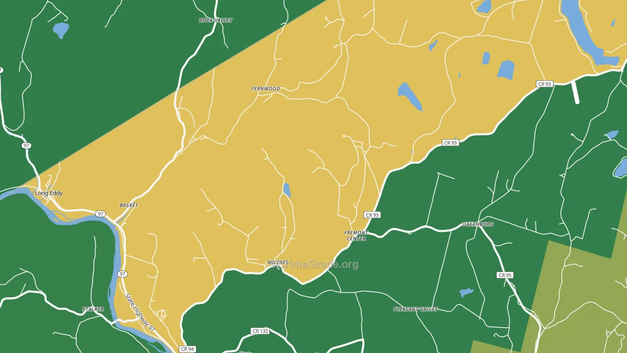 Fremont Center, NY Map of Theft Rates