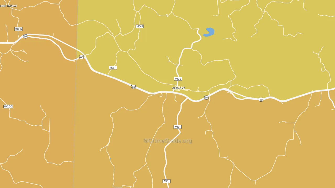 Fremont, MO Map of Theft Rates