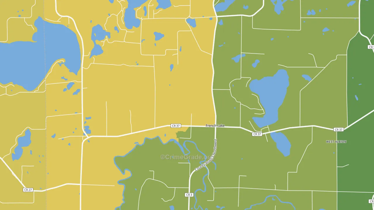 French Lake, MN Map of Theft Rates