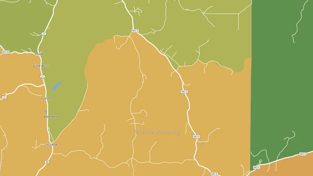 French Mills, MO Map of Theft Rates