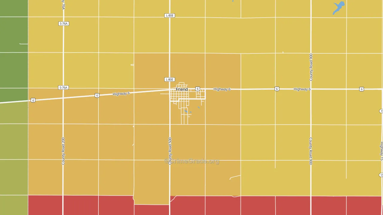 Friend, NE Map of Theft Rates
