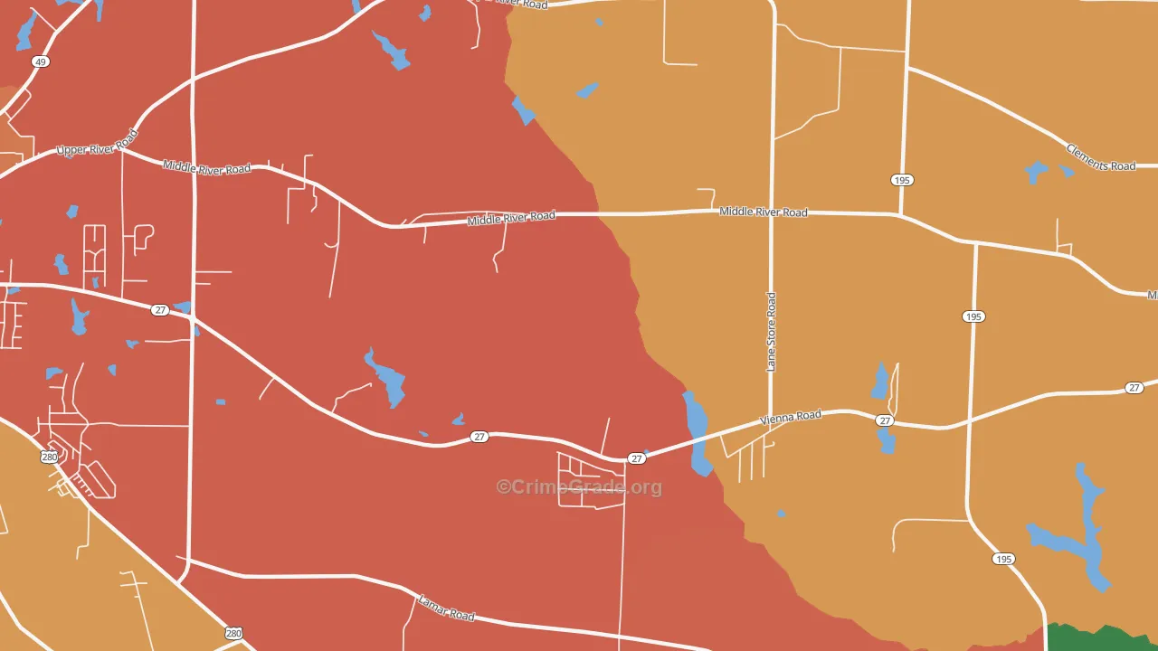 Friendship, GA Map of Theft Rates