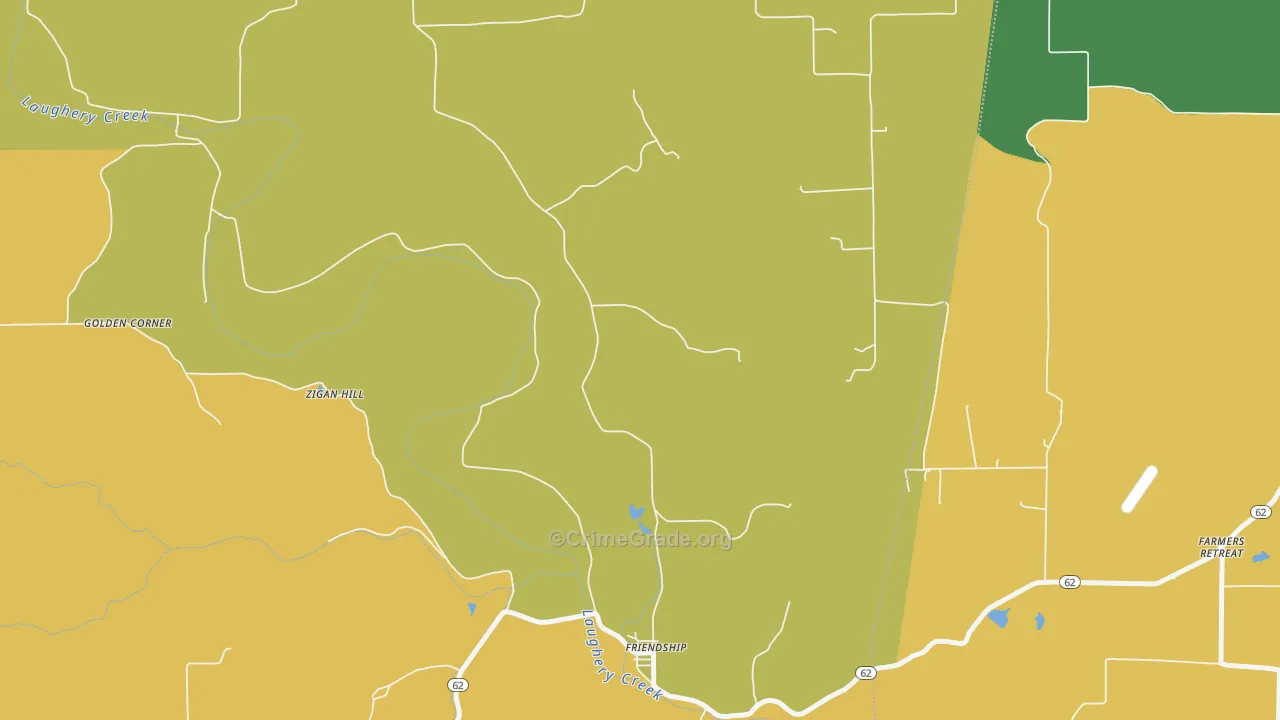 Friendship, IN Map of Theft Rates