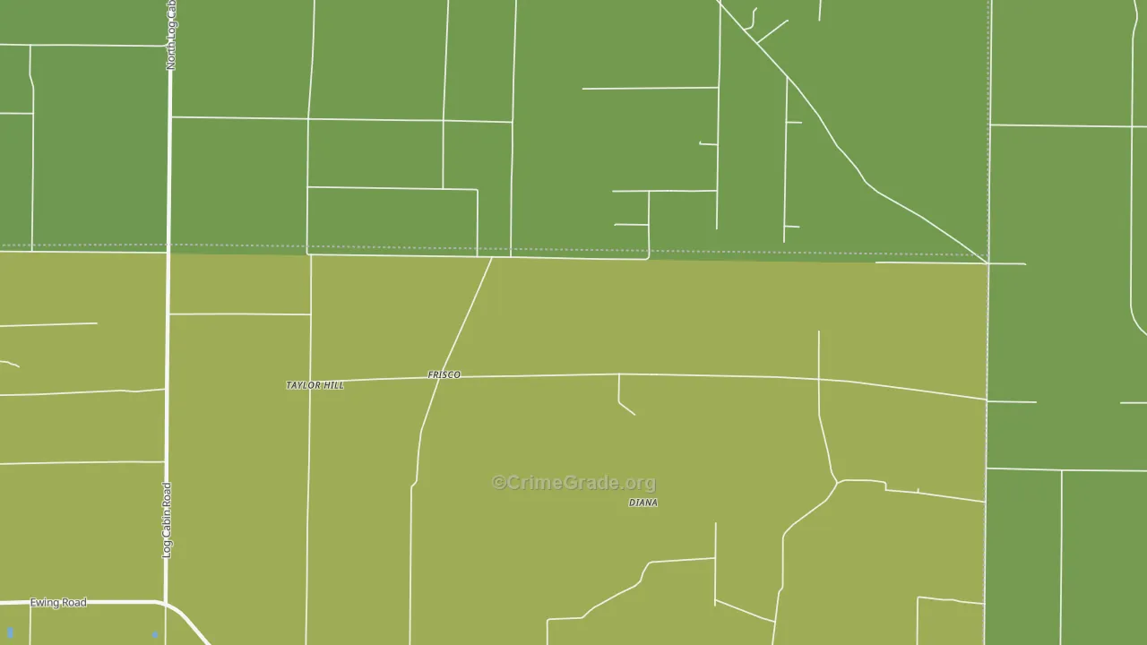 Frisco, IL Map of Theft Rates