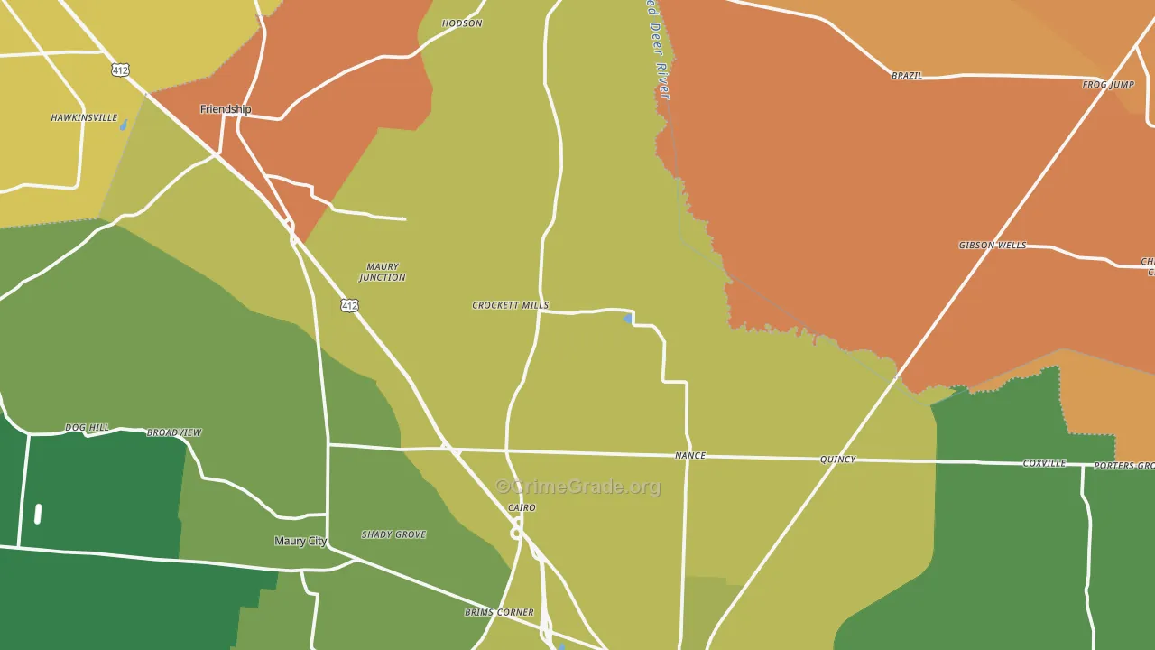 Frog Jump, TN Map of Theft Rates