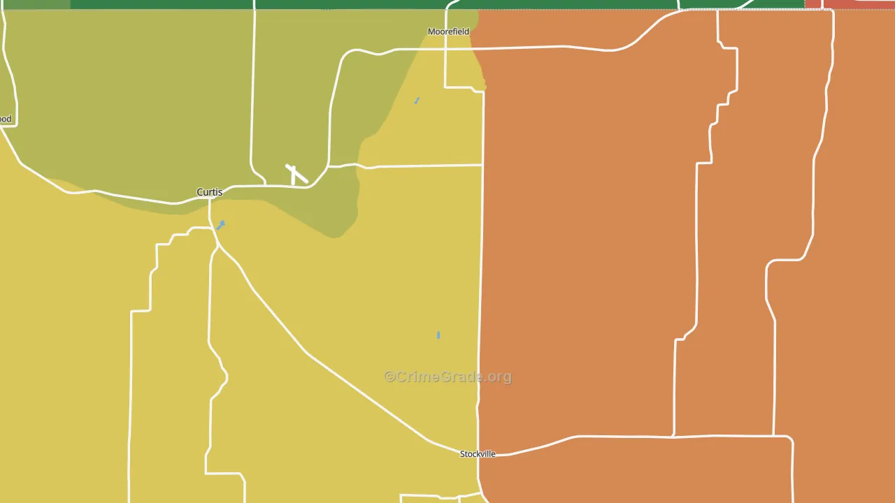 Frontier County, NE Map of Theft Rates