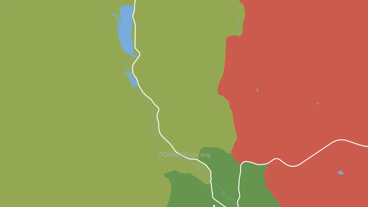 Frontier, WY Map of Theft Rates