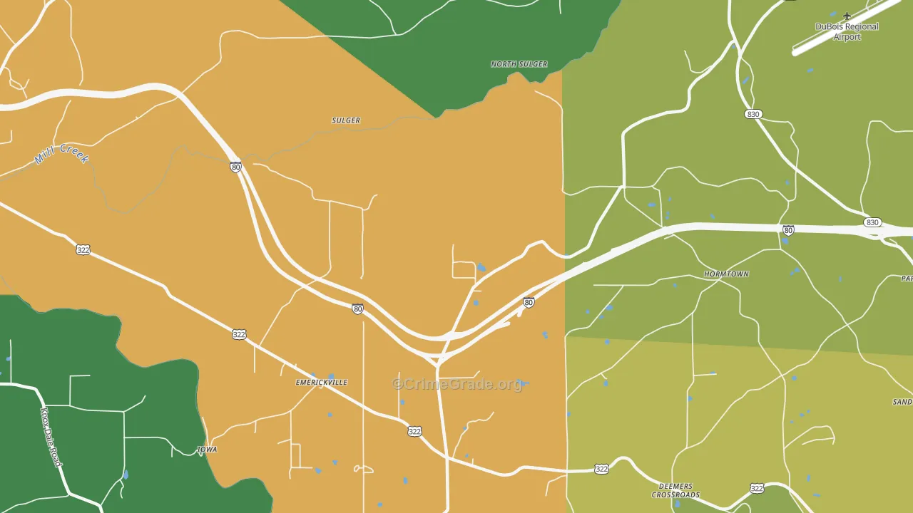 Frostburg, PA Map of Theft Rates