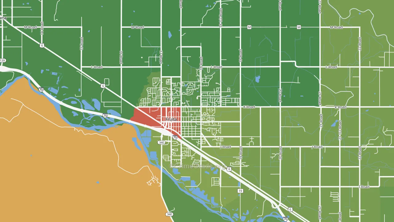 Fruita, CO Map of Theft Rates