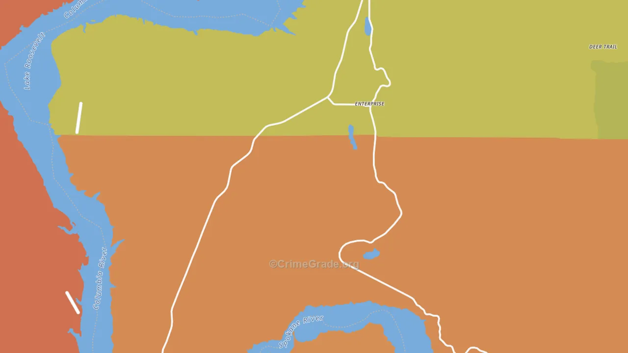 Fruitland, WA Map of Theft Rates