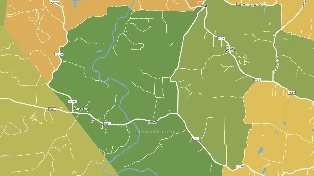 Frumet, MO Map of Theft Rates