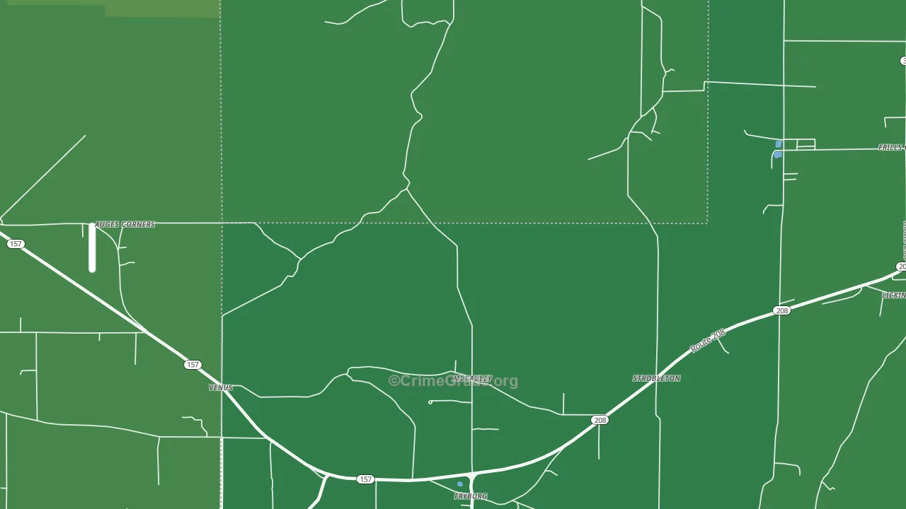 Fryburg, PA Map of Theft Rates