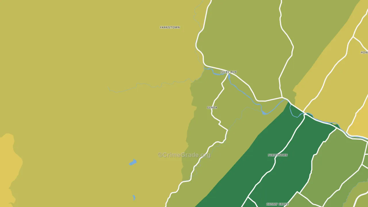 Fulks Run, VA Map of Theft Rates