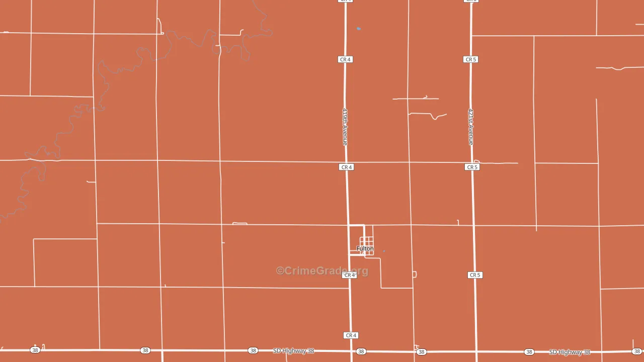 Fulton, SD Map of Theft Rates