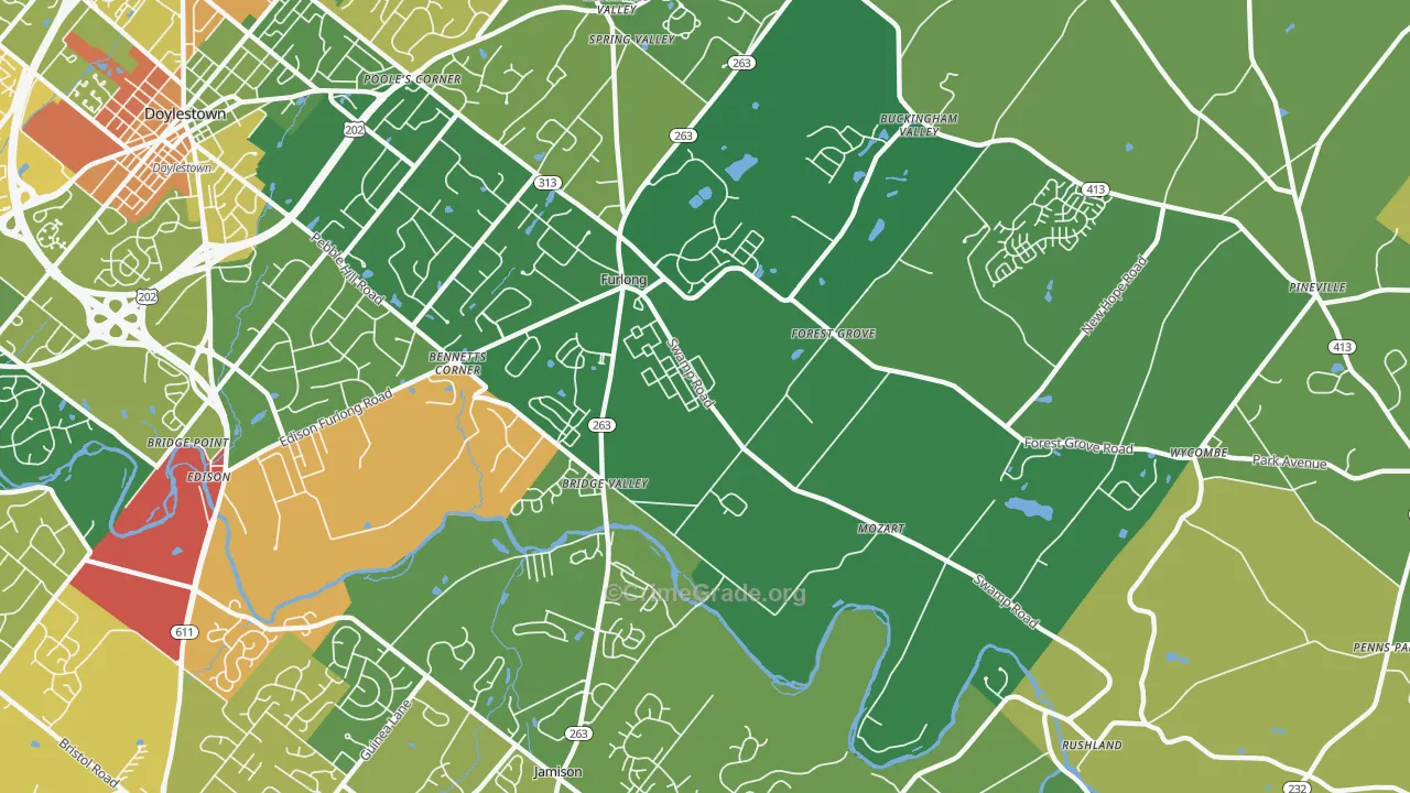 Furlong, PA Map of Theft Rates