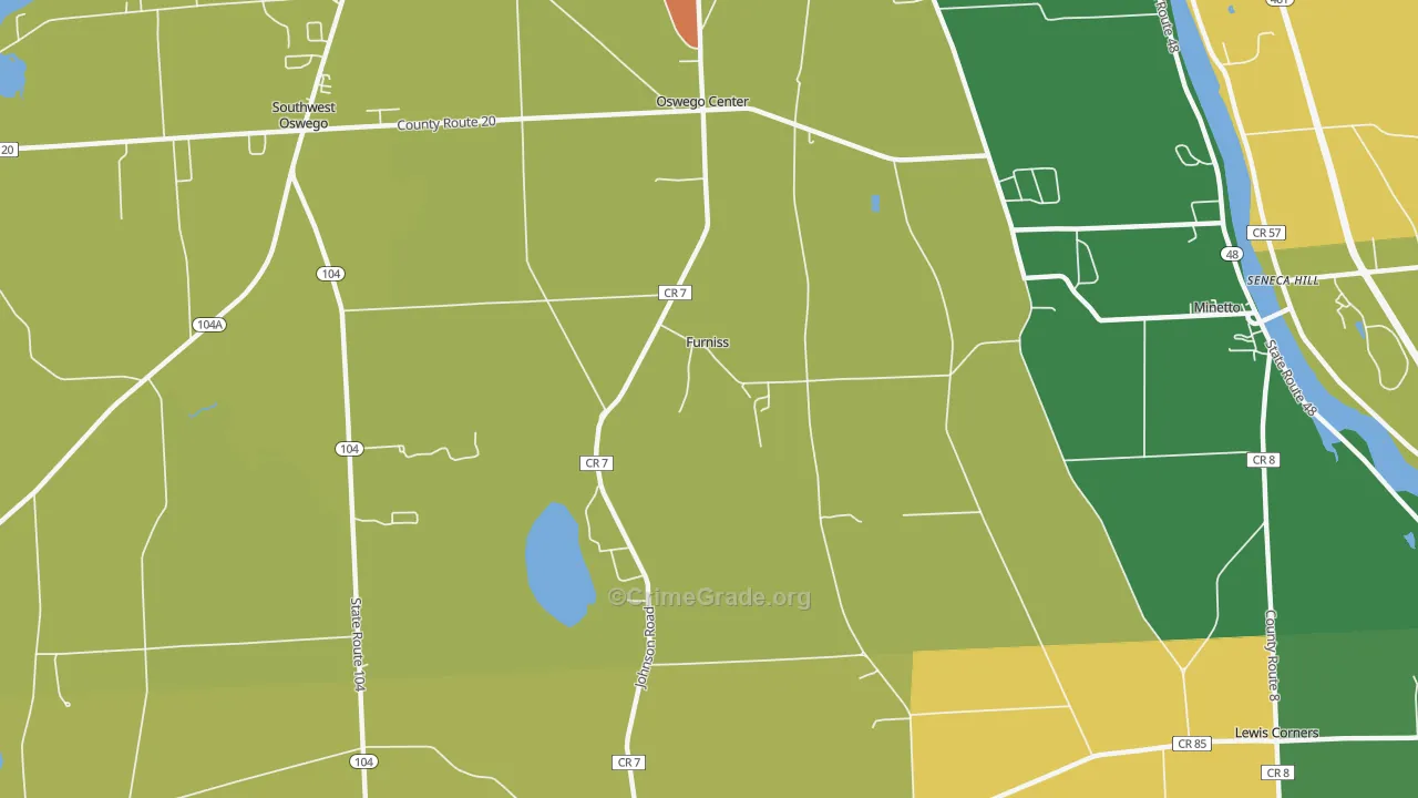 Furniss, NY Map of Theft Rates