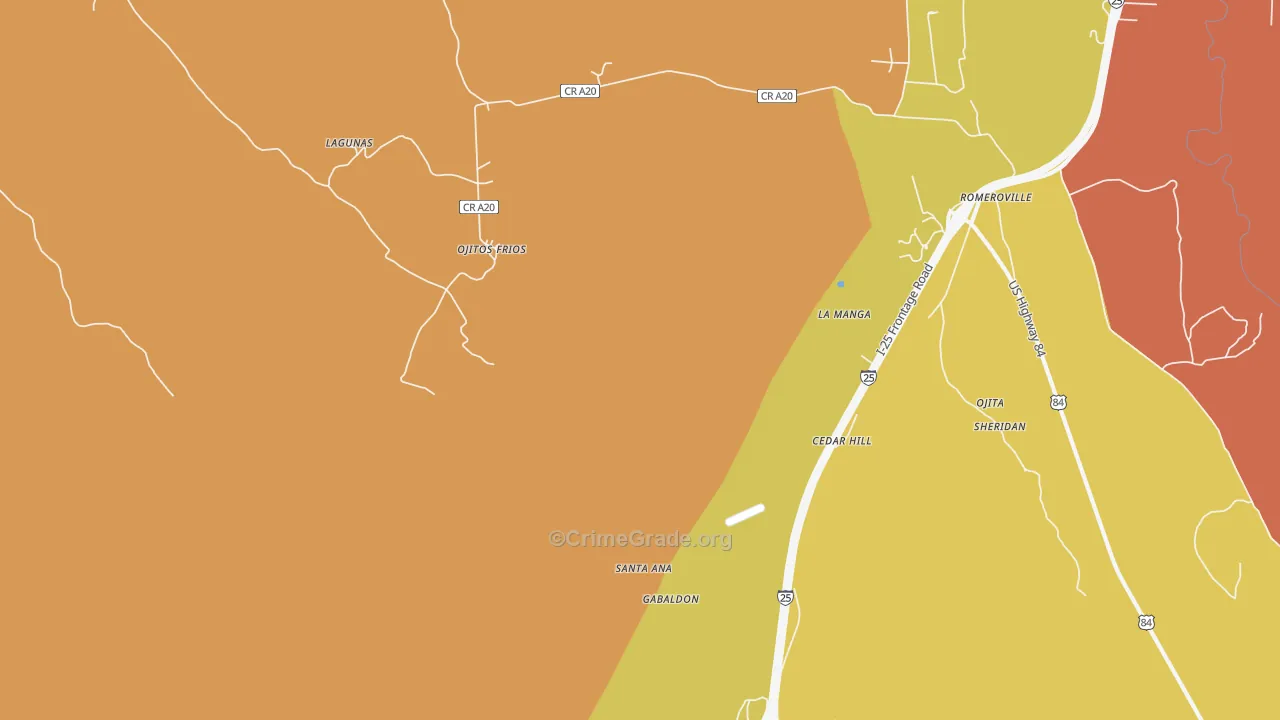 Gabaldon, NM Map of Theft Rates