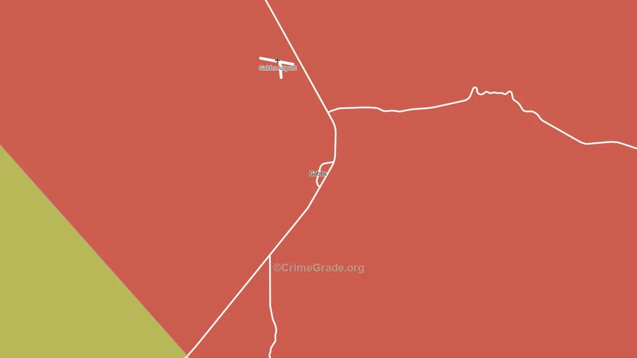 Gabbs, NV Map of Theft Rates