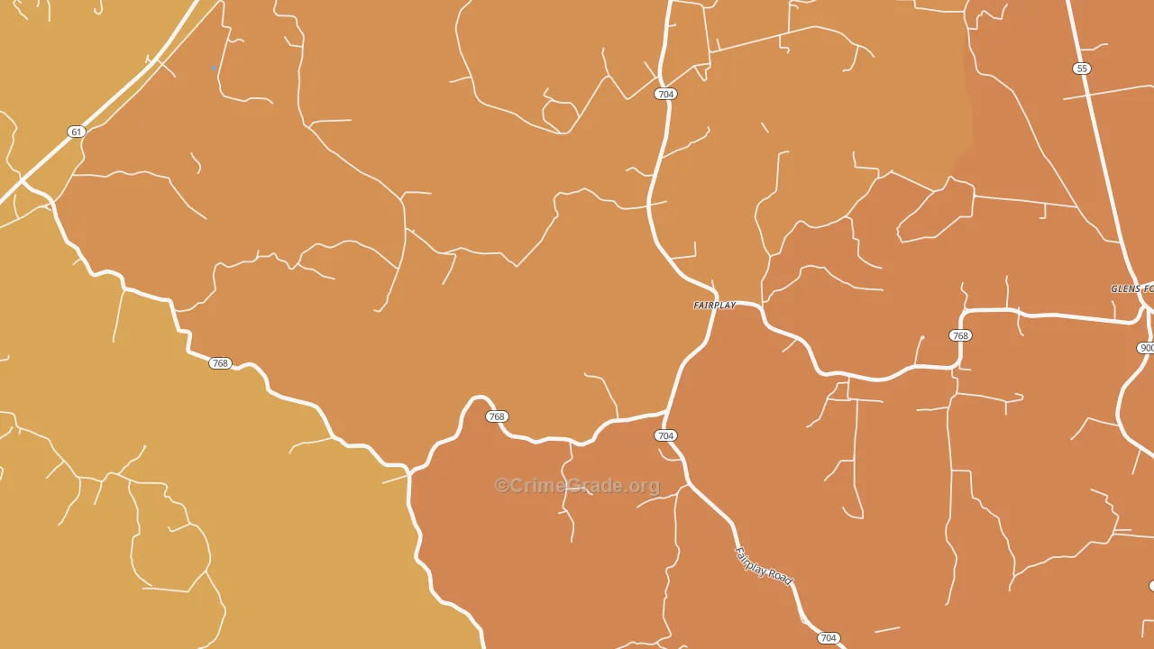 Gadberry, KY Map of Theft Rates