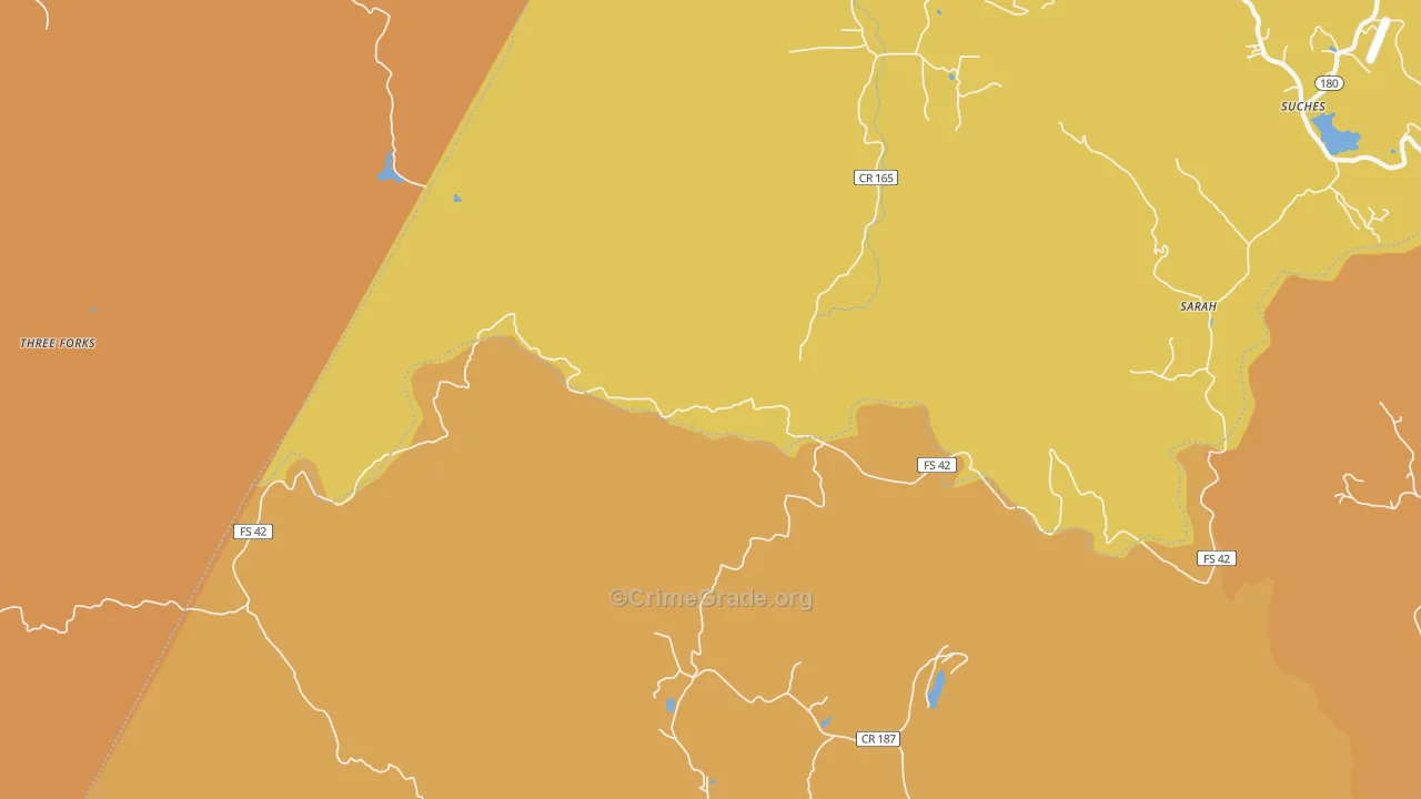 Gaddistown, GA Map of Theft Rates