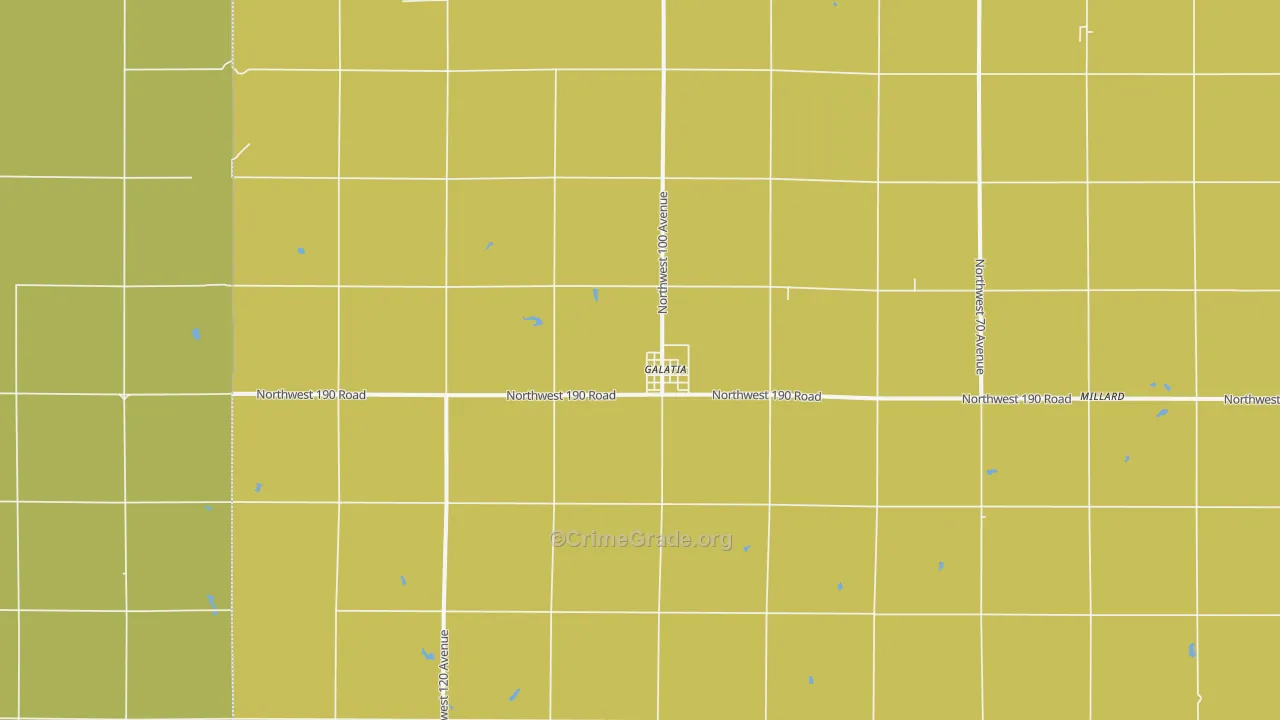 Galatia, KS Map of Theft Rates