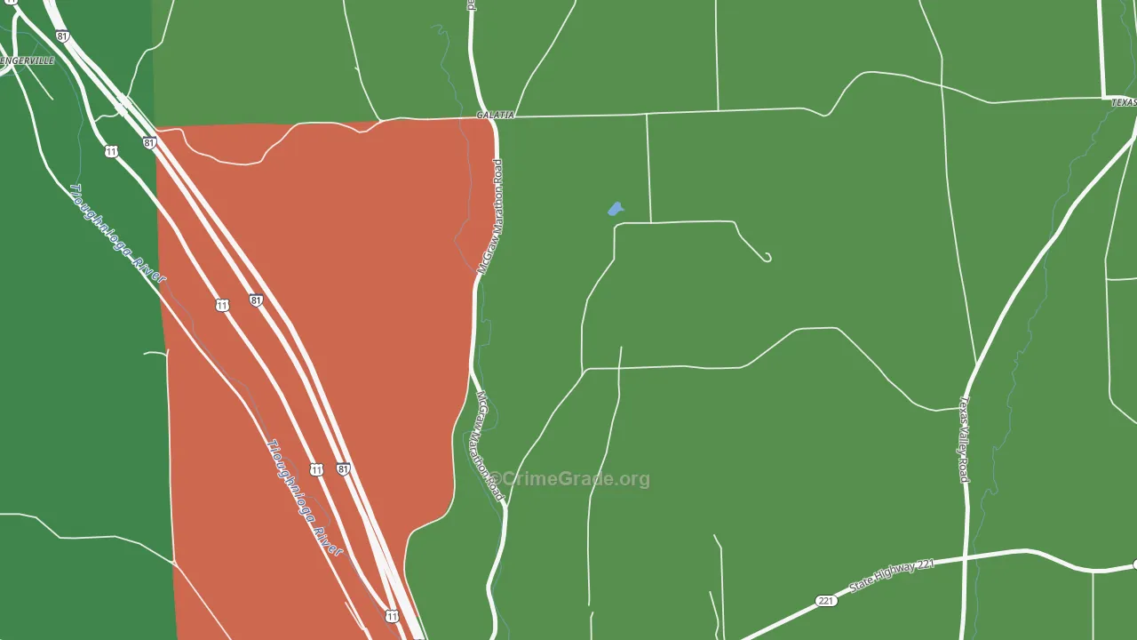 Galatia, NY Map of Theft Rates