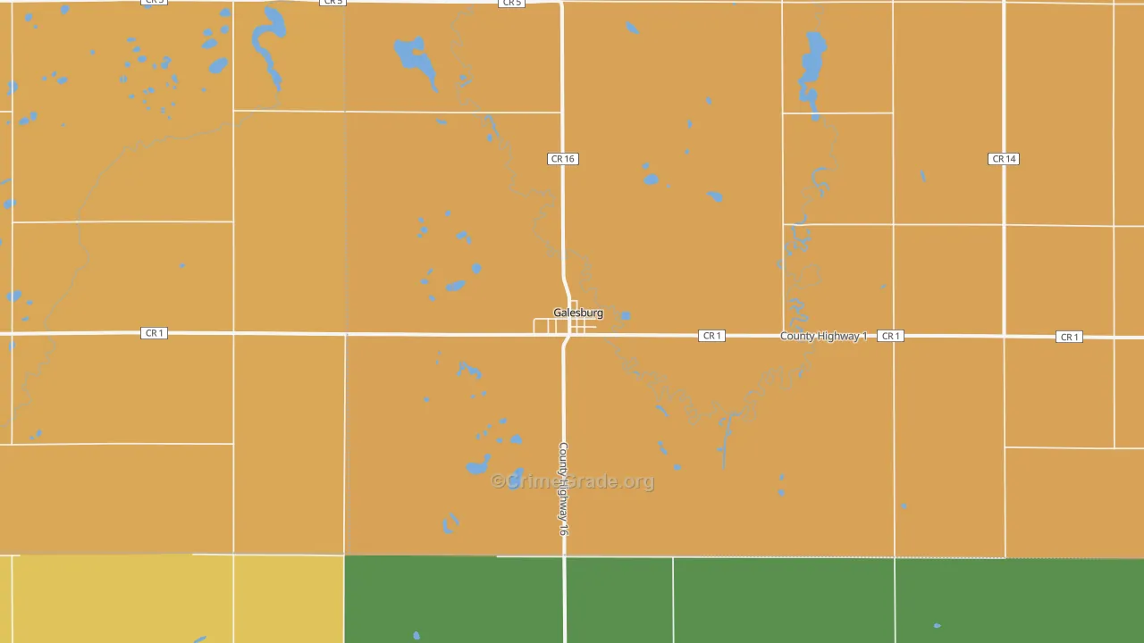 Galesburg, ND Map of Theft Rates