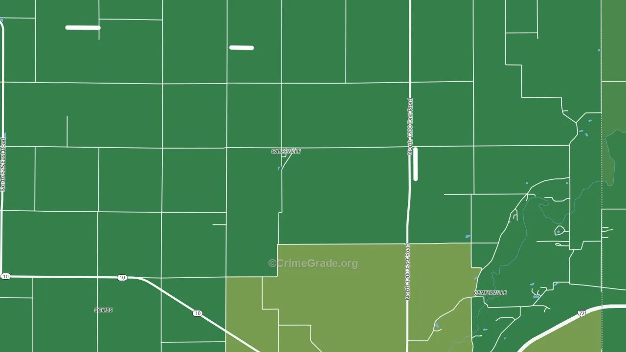 Galesville, IL Map of Theft Rates