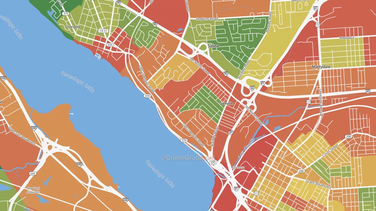 Galeville, Liverpool, NY Map of Theft Rates