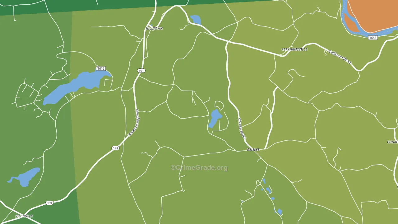 Galilee, PA Map of Theft Rates
