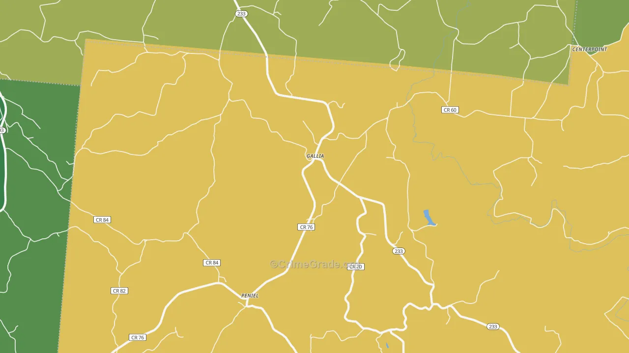 Gallia, OH Map of Theft Rates