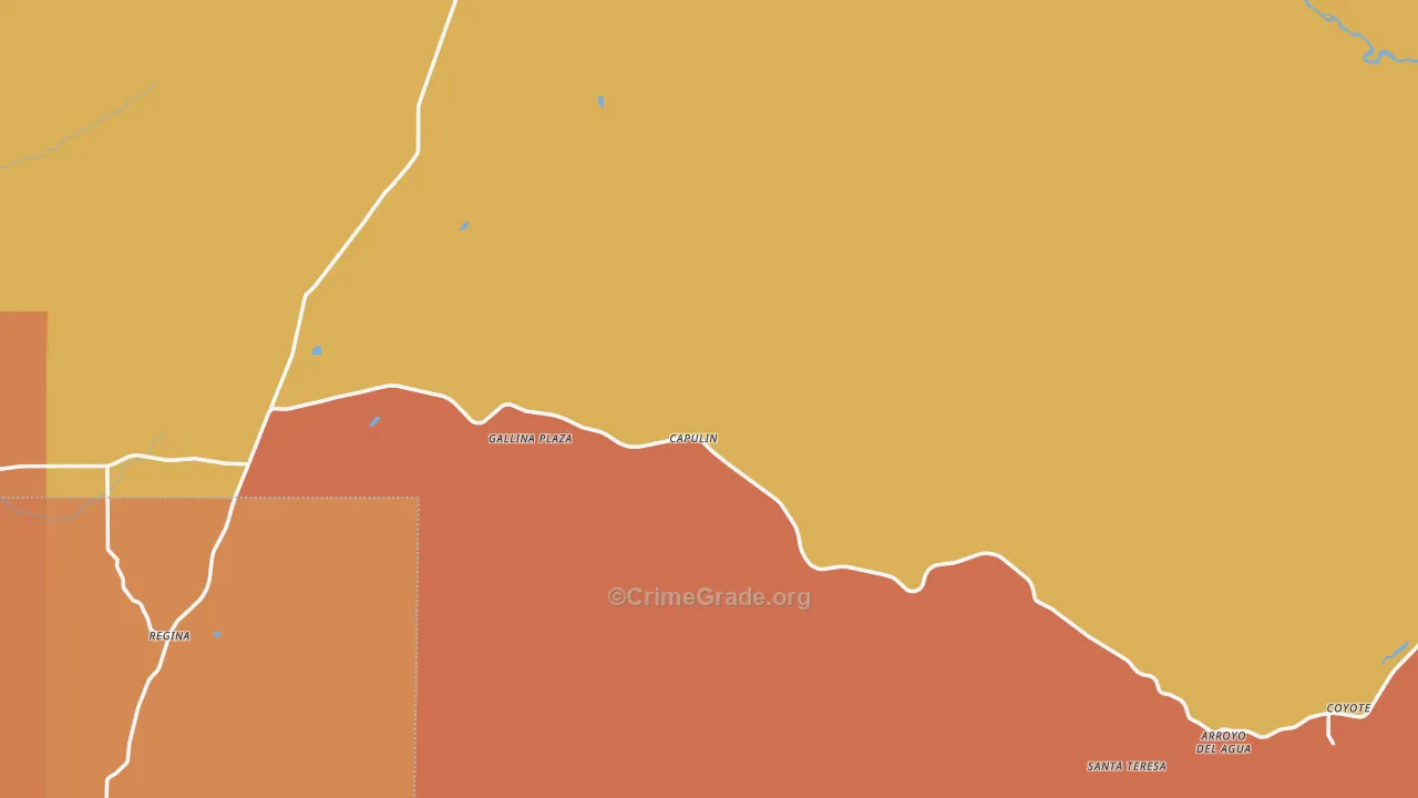 Gallina, NM Map of Theft Rates