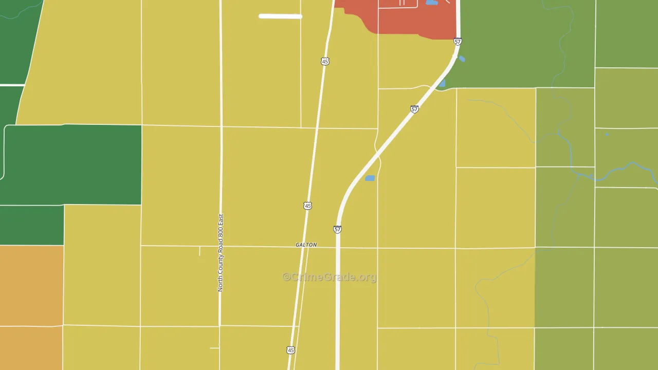 Galton, IL Map of Theft Rates