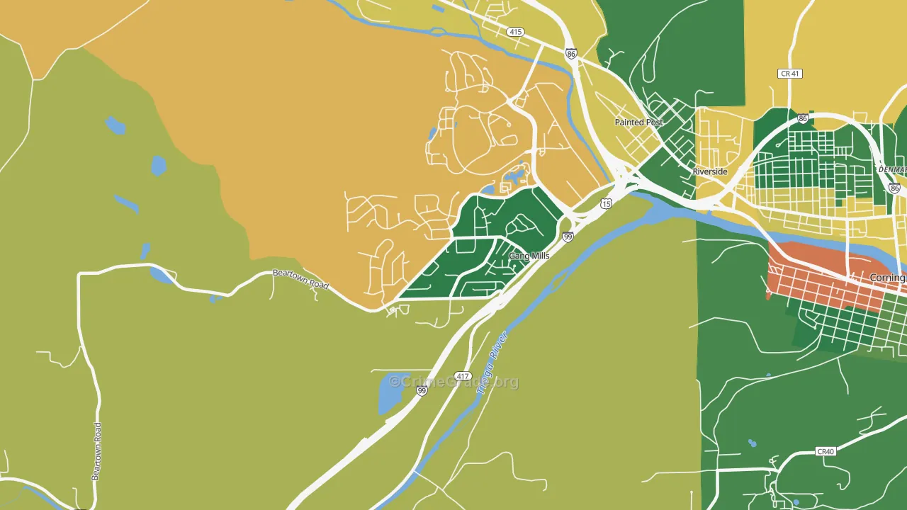 Gang Mills, NY Map of Theft Rates