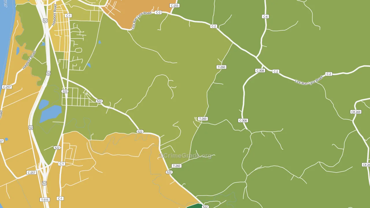 Garden City, OH Map of Theft Rates