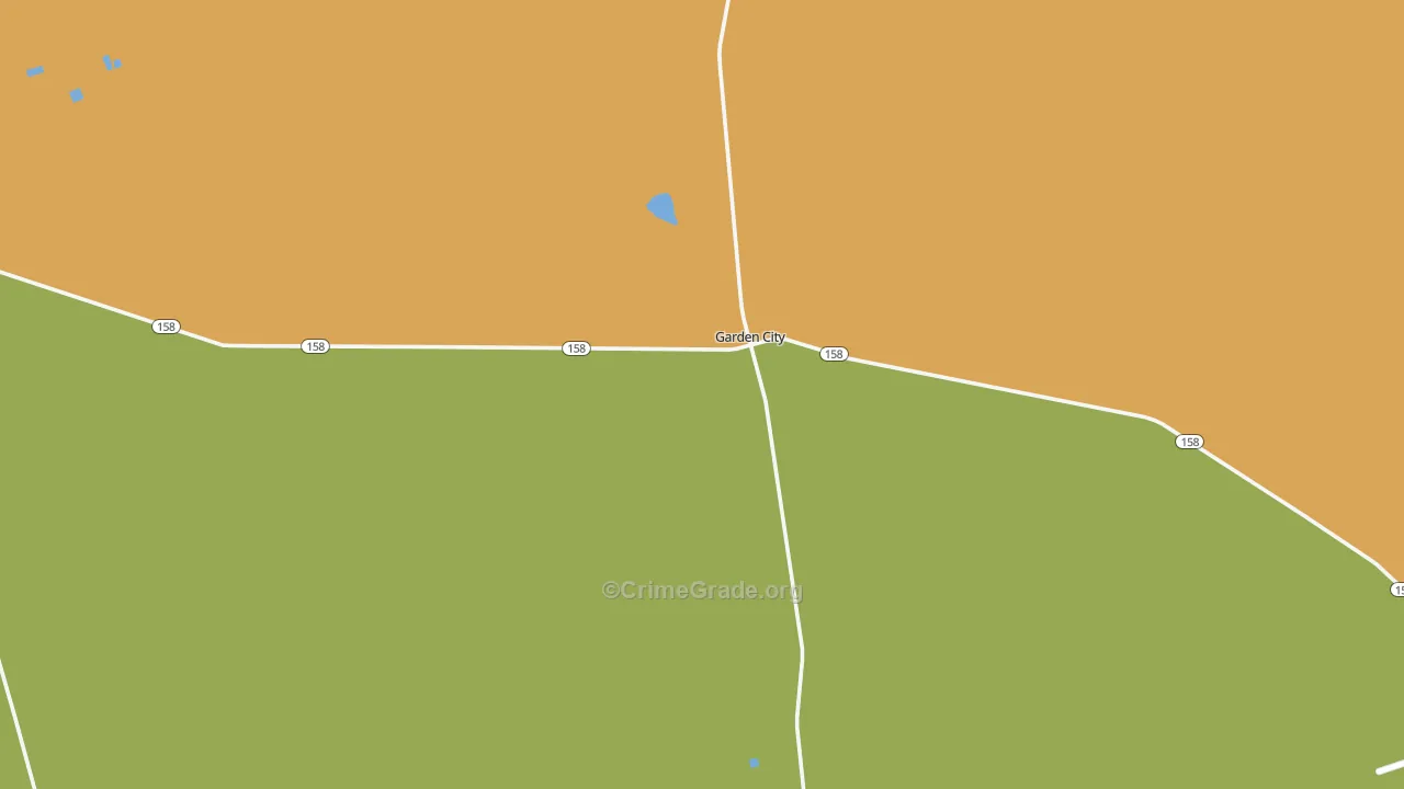 Garden City, TX Map of Theft Rates
